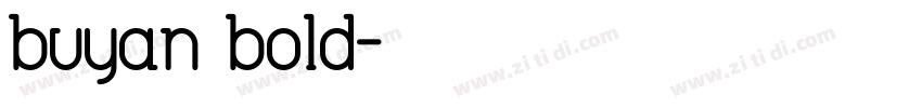 buyan bold字体转换